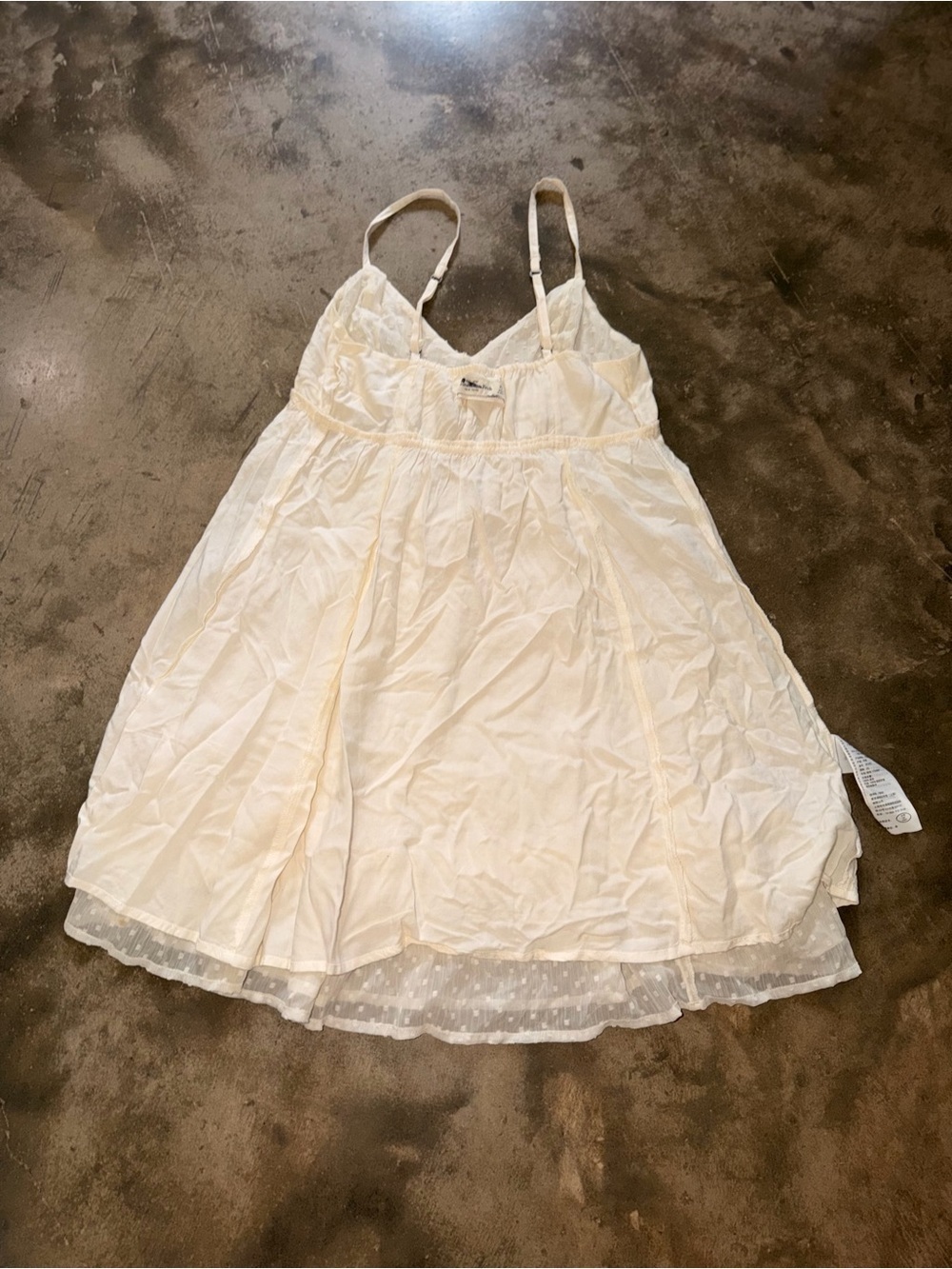 Abercrombie & Fitch Swiss Dot Embroidered Babydoll Mini Dress XS Homecoming - Picture 9 of 11